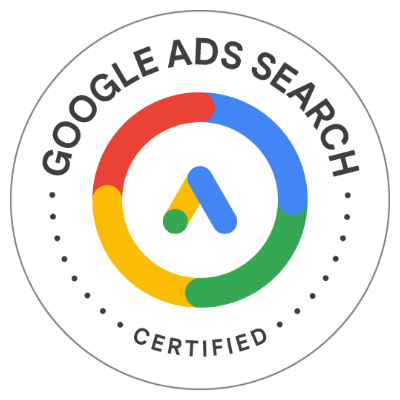 Google Ads Search certificate issued to Aji Paul