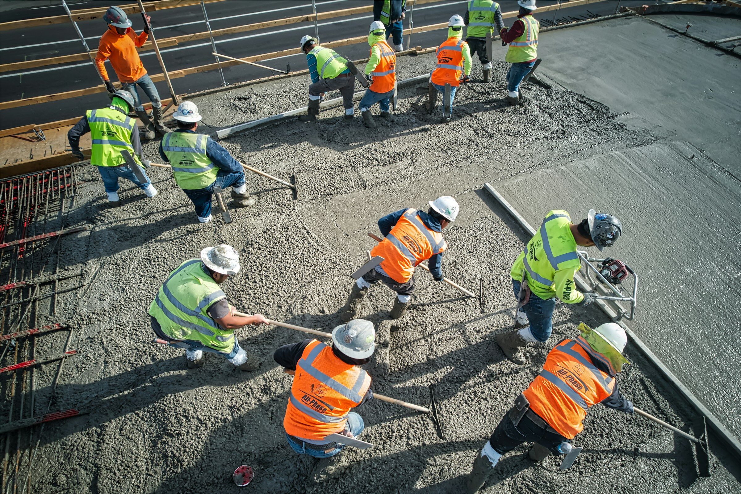 Workers on site, where certification decides who can be sent where