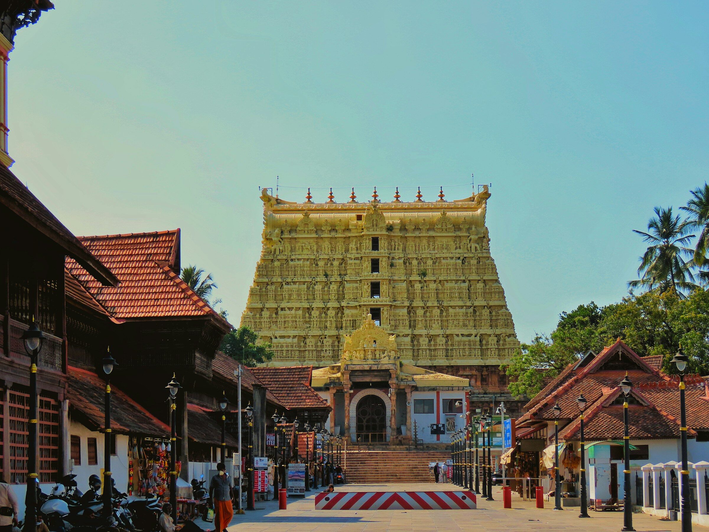 A temple street in Kerala, India