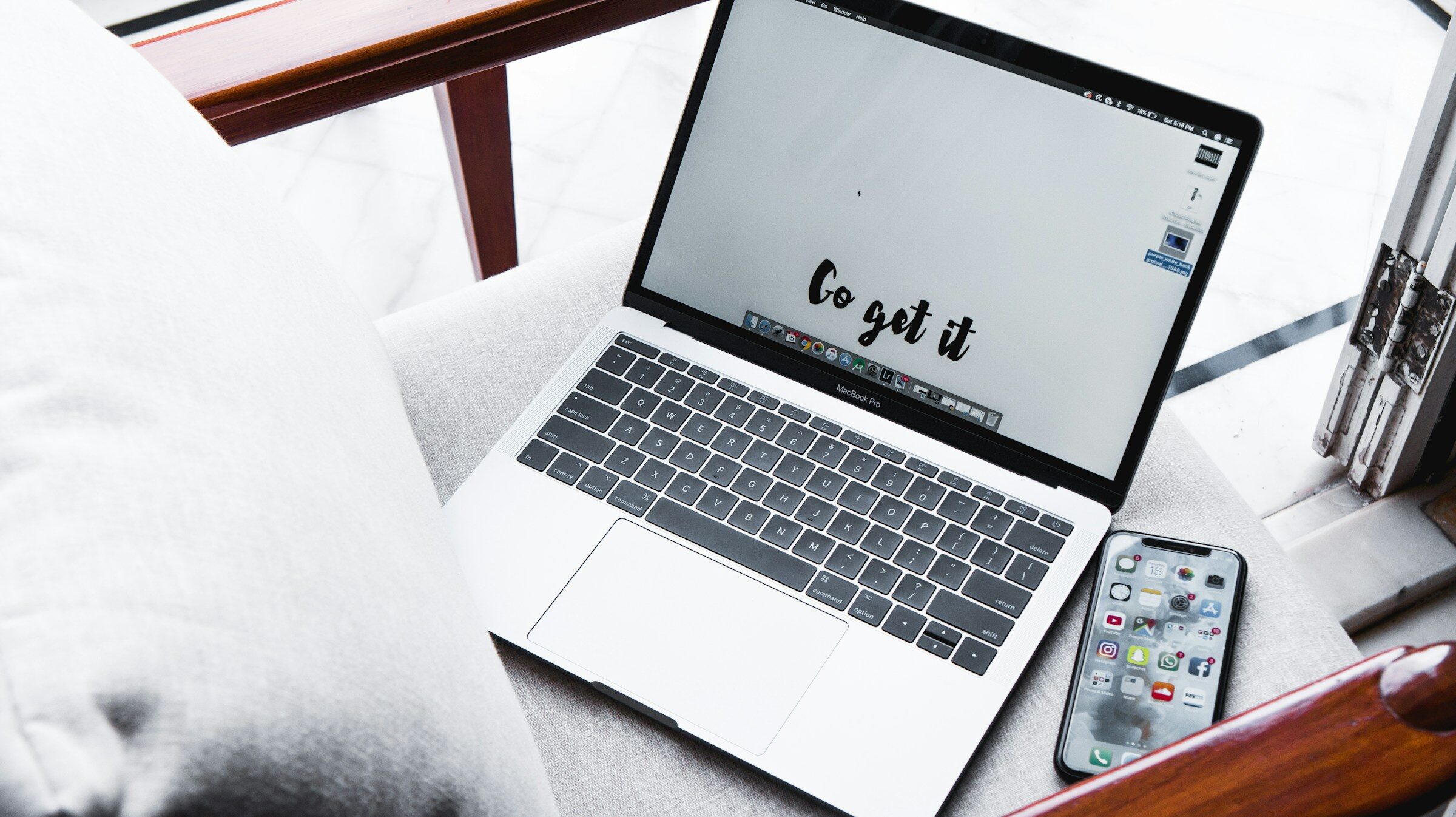 A laptop on a desk