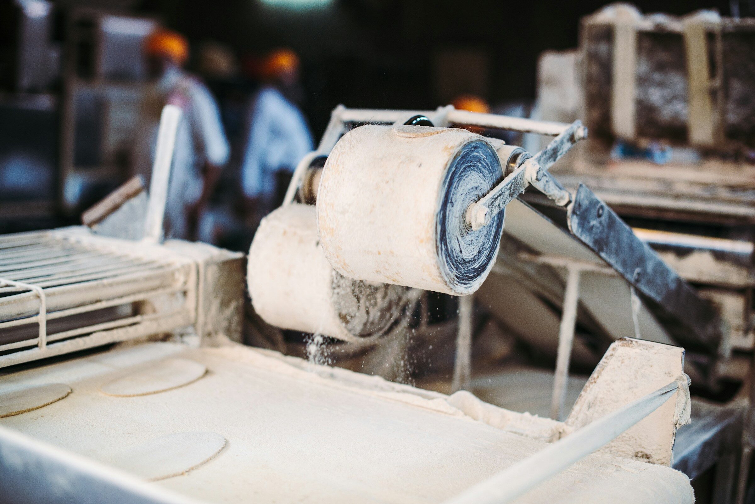 Dusty machinery in an old mill