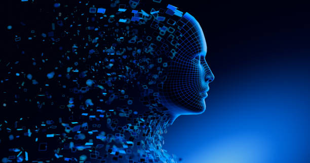 Abstract visualization of an AI system assembling an answer from sources