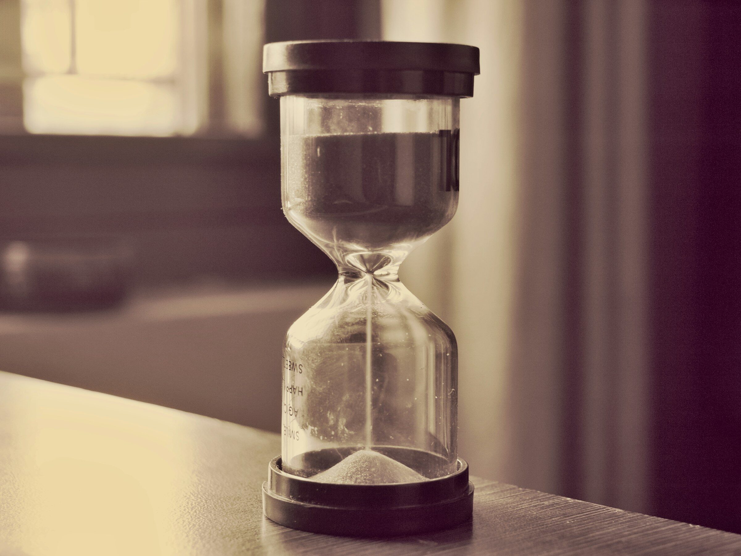 An hourglass counting down, the honest picture of an SEO timeline