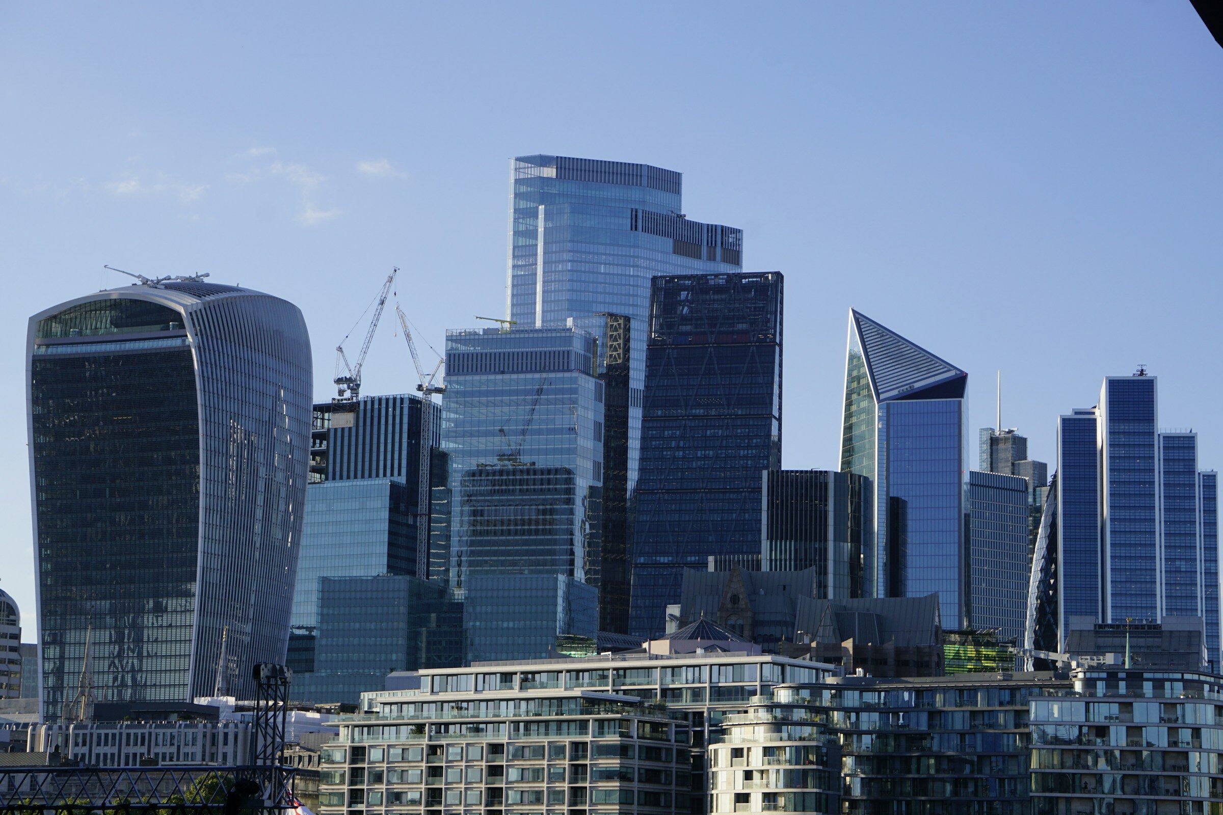 The City of London skyline seen across the Thames
