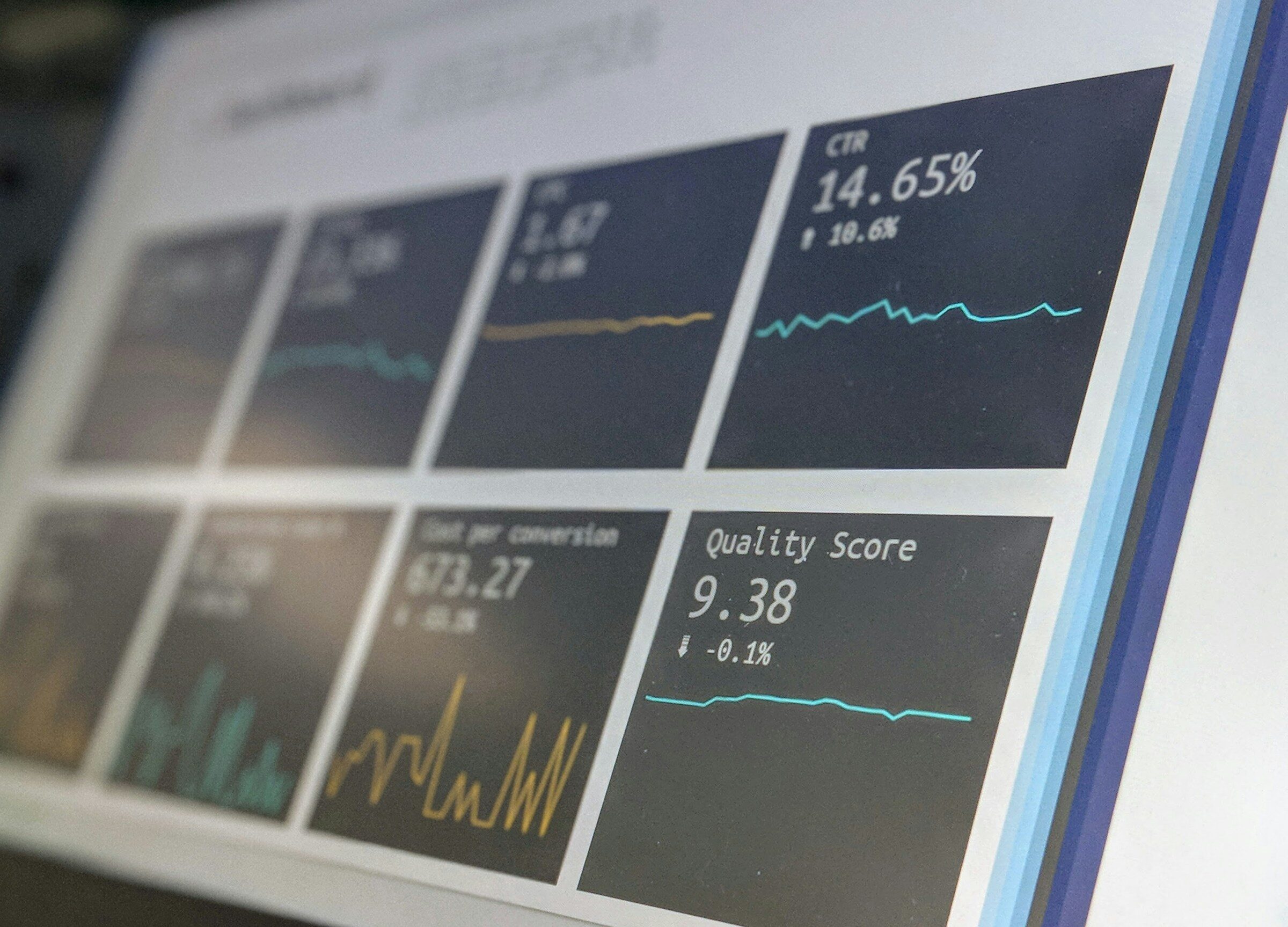 A live monitoring screen in an operations room